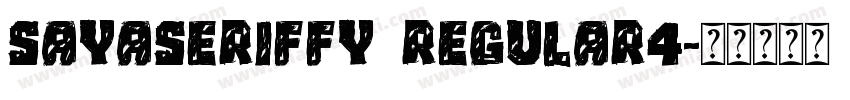 SayaSerifFY Regular4字体转换